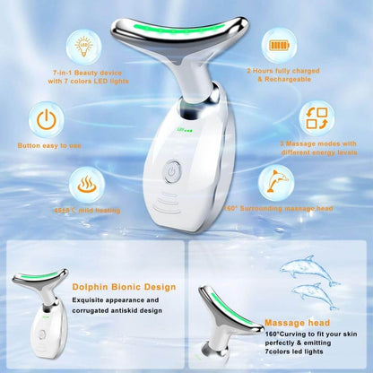 LED Facial Massager with Heat & Vibration