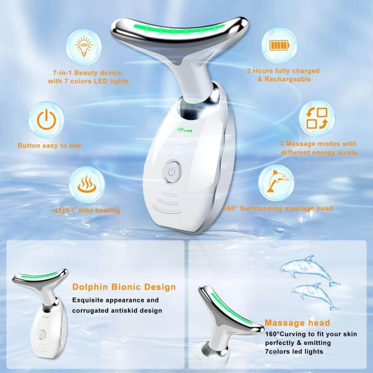 LED Facial Massager with Heat & Vibration