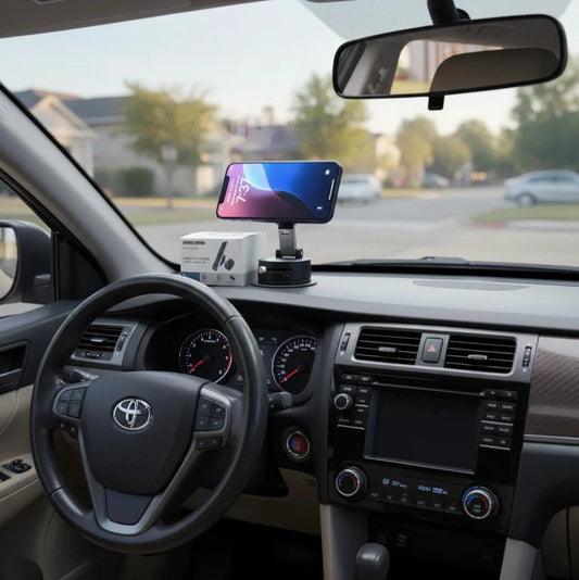 Magnetic Mobile Holder with Vacuum Suction & Strong Grip