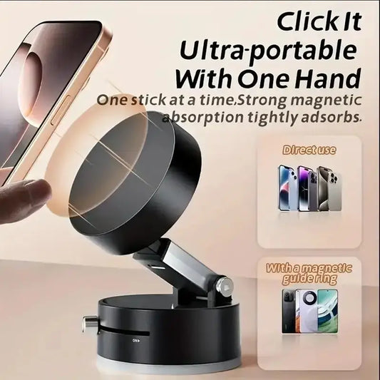 Magnetic Mobile Holder with Vacuum Suction & Strong Grip